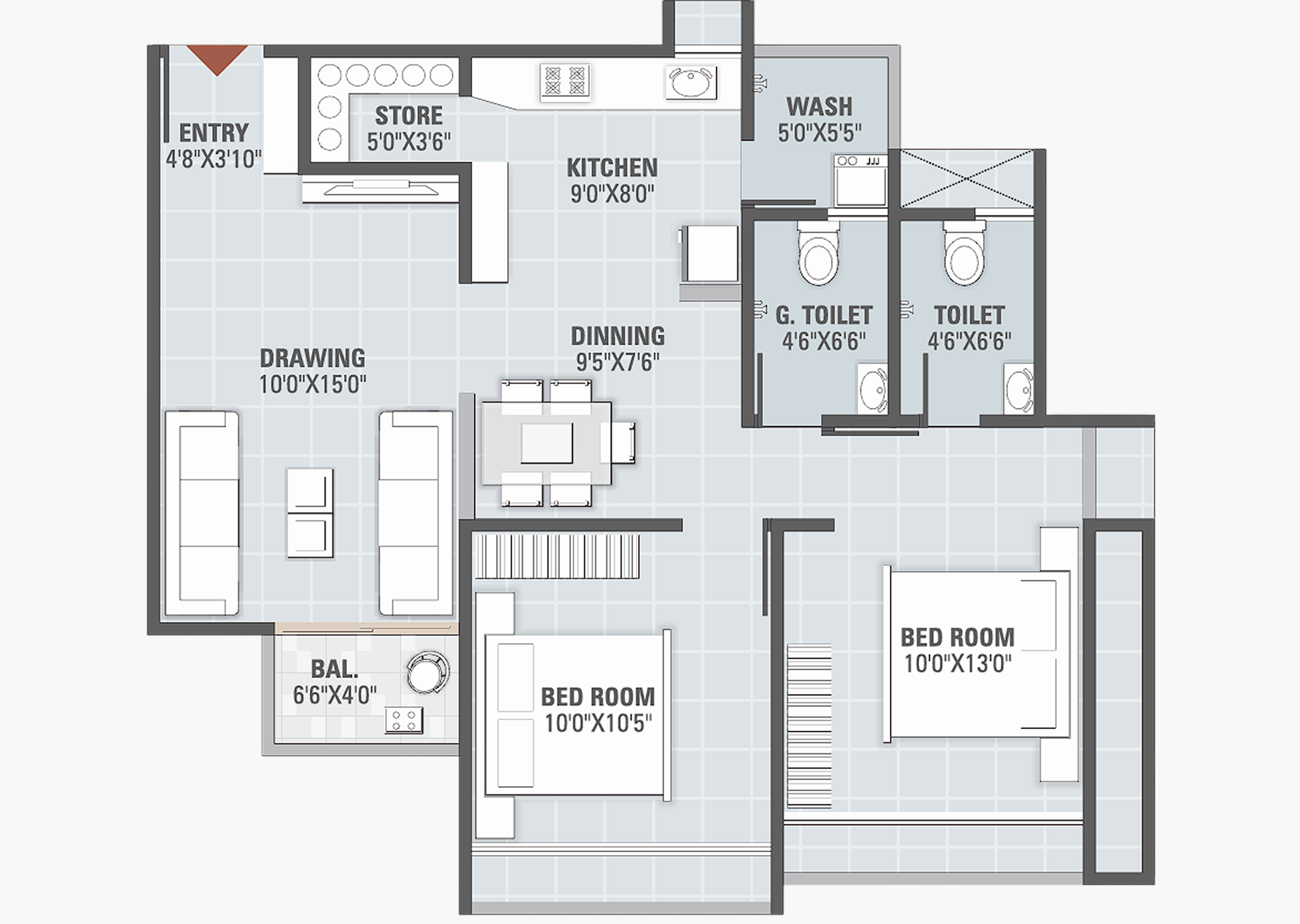 3BHK Plan